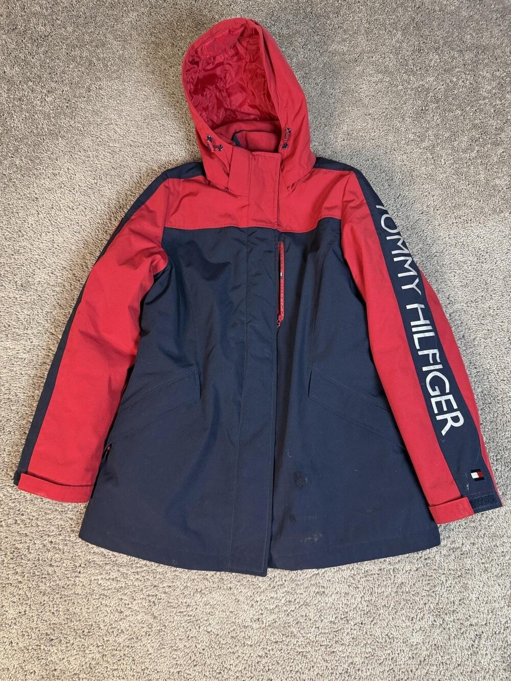 Tommy Hilfiger Jacket Womens M Blue 3-in-1 All Weather System Lined Pockets